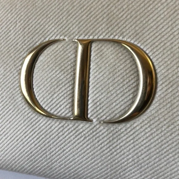 Dior Beauty Makeup Bag Pouch Off White Cream Velvet Medium Makeup Bag Authentic